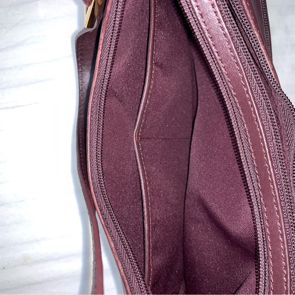 🆕 Etienne Aigner Vintage Leather Burgundy Shoulder Bag Handbag Pocketbook Purse - Picture 4 of 11